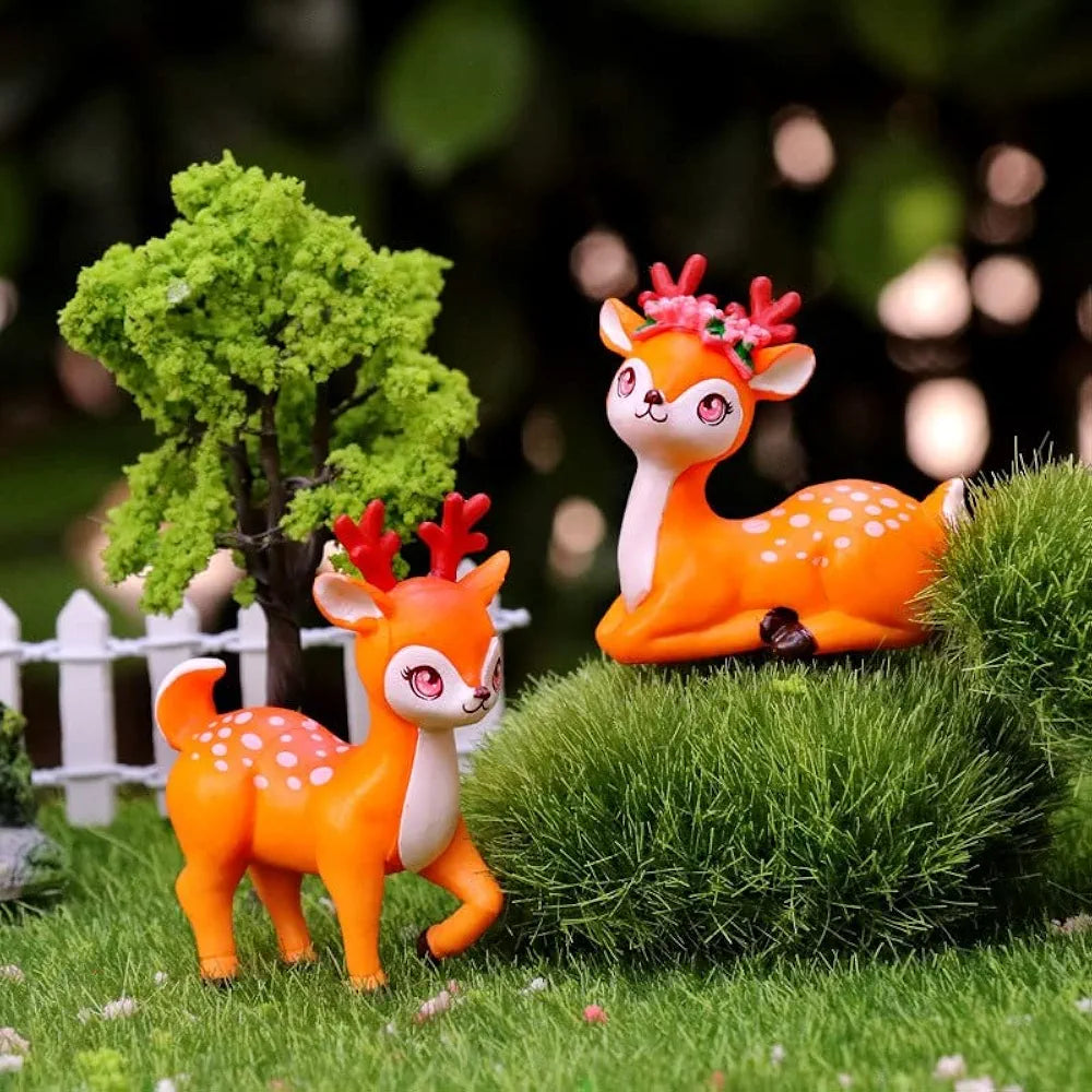 Satyam Kraft Resin 1 Set Deer Miniature Figurines