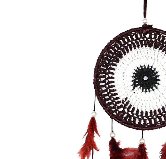 Wind Chime 5 Bell Dream Catcher Maroo White