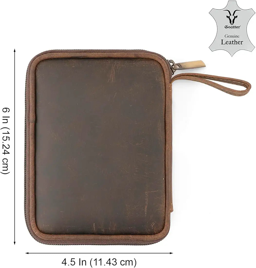 Goatter Genuine Leather Gift Hamper for Men,Tech Organizer for Travel and Daily Use,