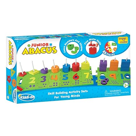 Imagimake Junior Abacus Learn Number Shapes & Colours Abacus for Kids Educational toys