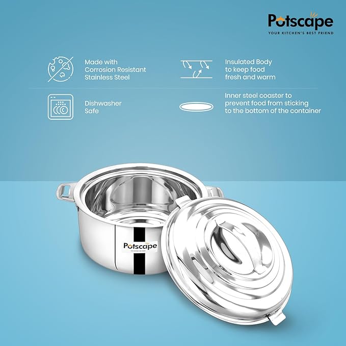 Potscape Regal Hot Casserole 1500 ml Unique Locking System Long Lasting Freshness