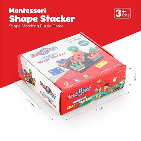 Zudo Toys Smart Activity Fun&Learning Geometrics Square-Educational&Learning Toys