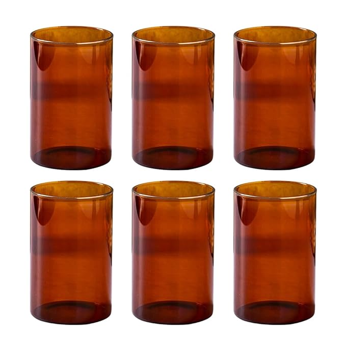 Borosil 295ml Set of 6 Pieces Amber Vision Transparent Drinking Glass
