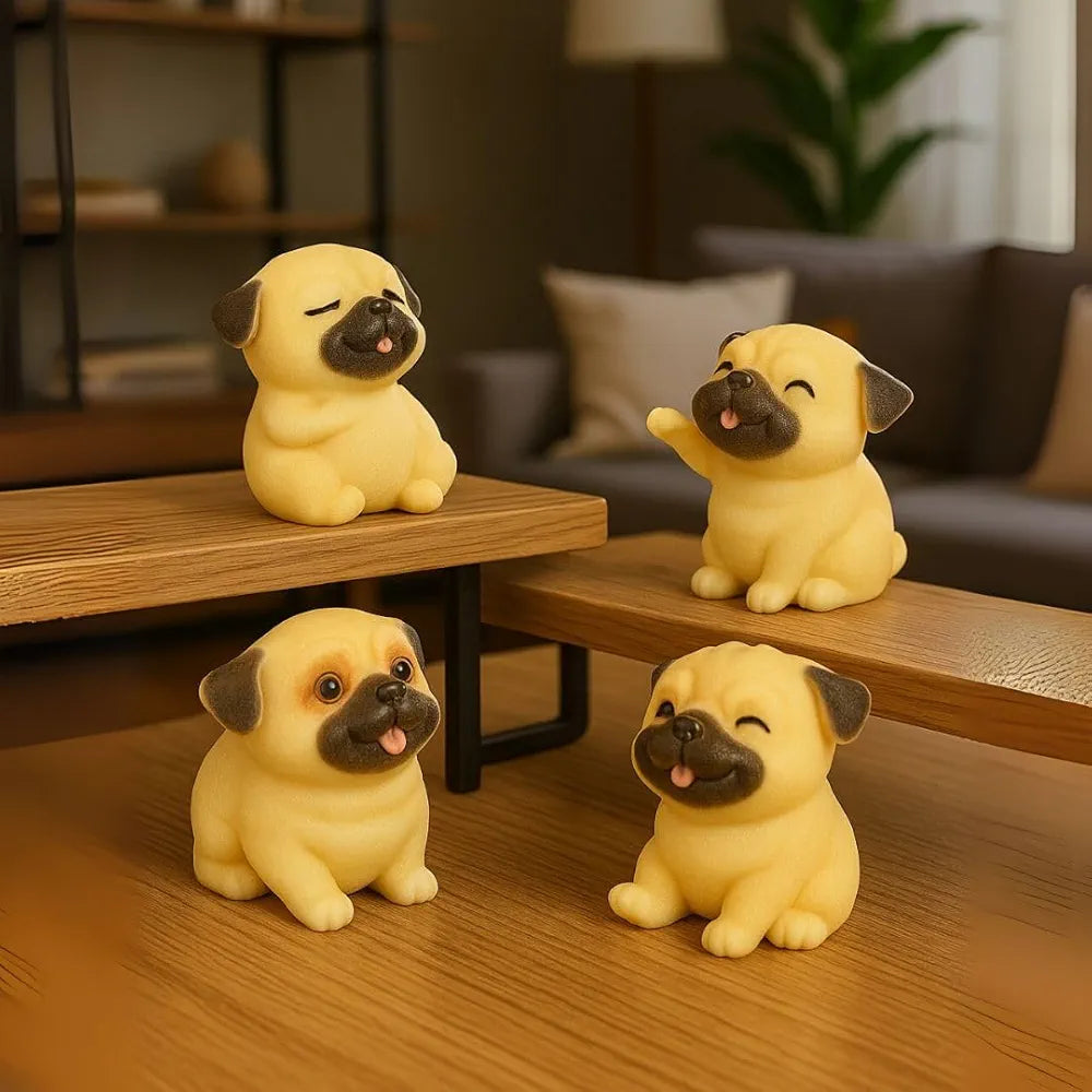 Satyam Kraft Resin 1 Set Dog Miniature Figurines Decorative Showpiece