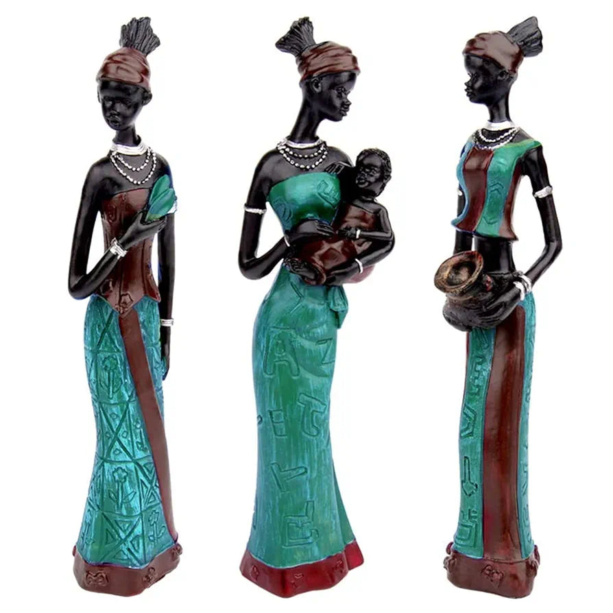 Xtore Beautiful Finish Uniquely Hand Crafted Home Decor African Tribal Women Art Piece