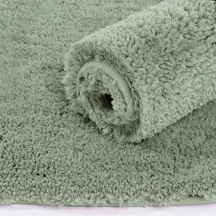 Luxe Home International Bath Mat Super Soft Non Slip Vegas Mats Rectangular Colour Pastel Green