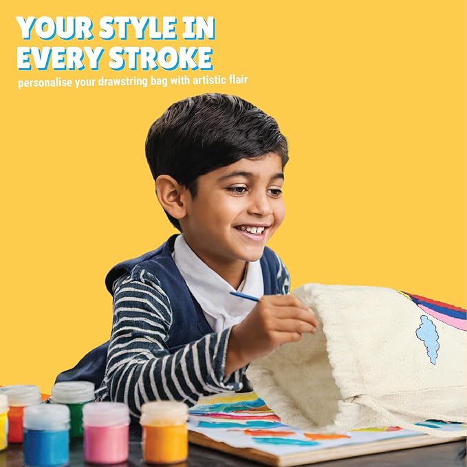 Kalakaram Diy Drawstring Bag Painting Kit | Animal Theme Painting Kit | Diy Painting Kit for Kids
