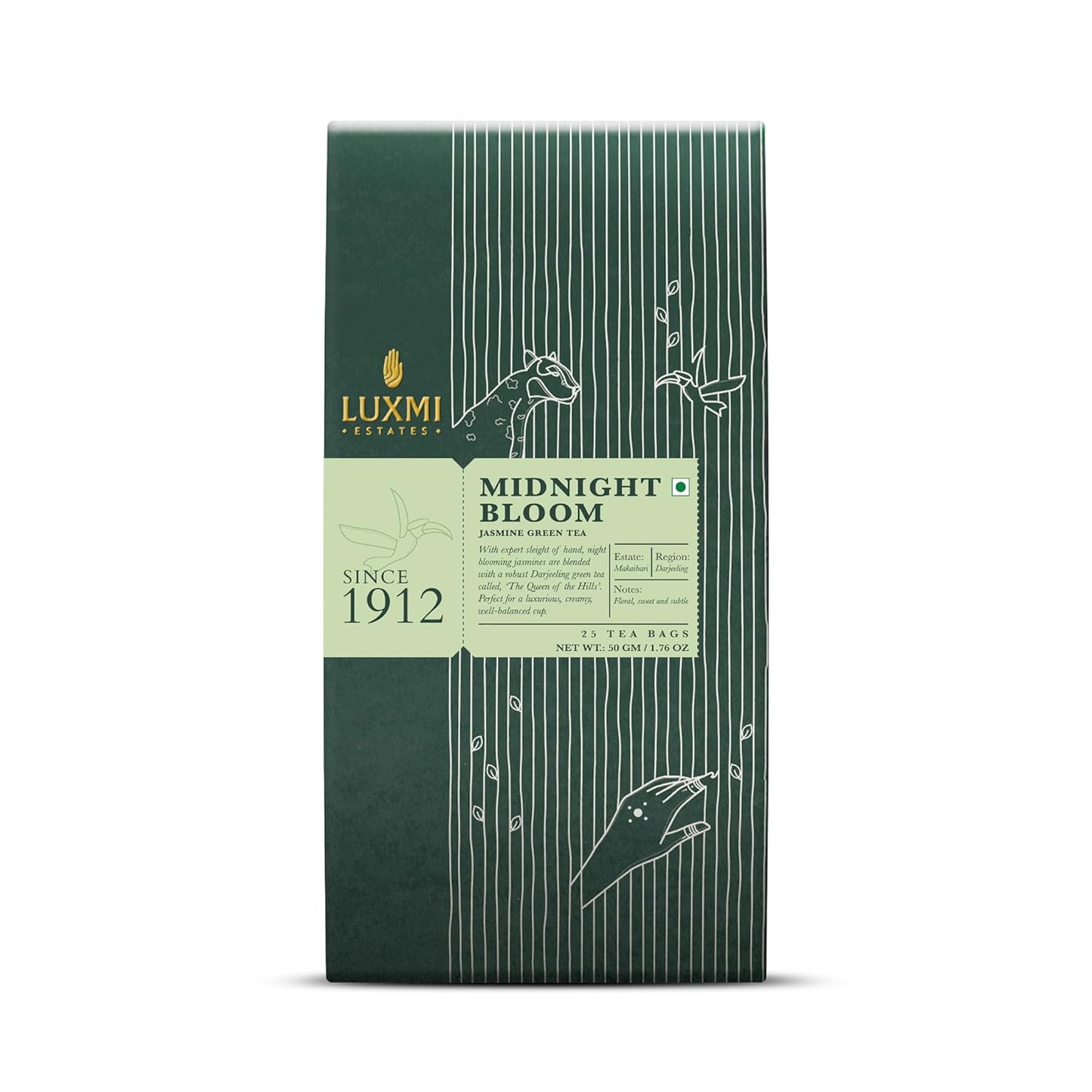 Luxmi Midnight Bloom Jasmine Green Tea 25 Tea Bags - 50 gms