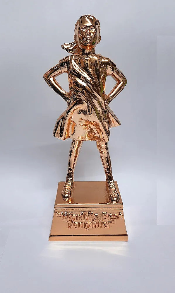 Gold Art India World's Best Daughter Figurine Rose Gold Plated