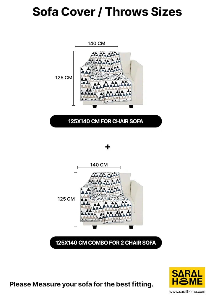 Saral Home Easy Living Chenille 1 Seater Sofa Cover Throw Colour Maroon