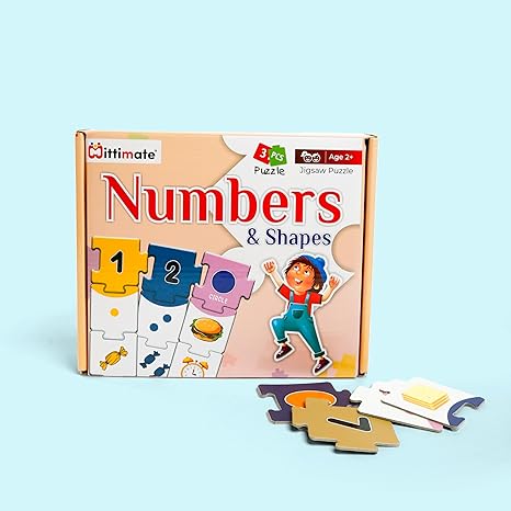 Mittimate Number & Shape Jigsaw Puzzle Game for Kids Age 2 to 4 Old 54 Pieces Educational Puzzle Toy