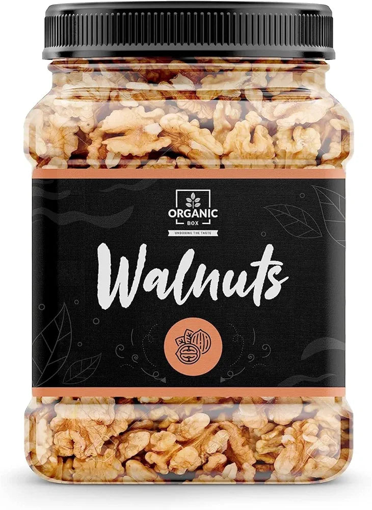 Organic Box 100% Natural Premium Dried California Walnut Without Shell Akhrot Giri | Premium Akrot Giri | Low Calorie Nut | Dry Fruits - Diwali Gift Pack