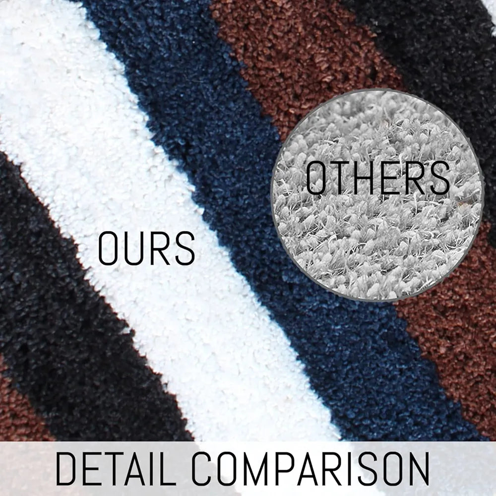 Luxe Home Bath Mat Super Soft Microfiber Non Slip Jericho Bathroom mats 40x60 cm Colour Rock Brown