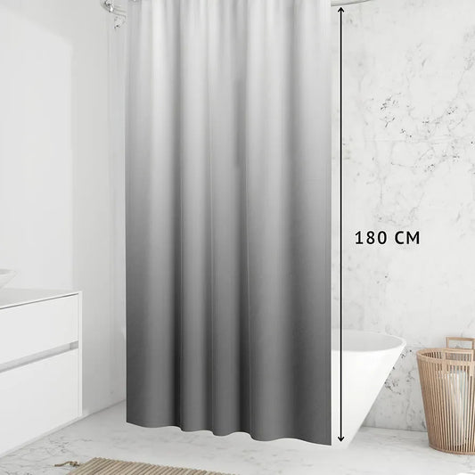 Homethreads Embrace Luxury with Our 6-Feet Long Premium Polyester Shower Curtain with 12 Hooks for a Lavish Bathroom Ambiance Stylish Splendid and Perfectly Sized Black Colour