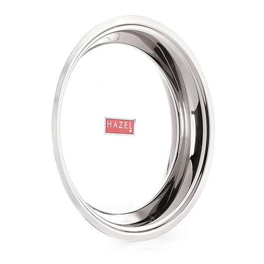 Hazel Stainless Steel Parat 31 cm with 2400 ml Capacity Steel Parat for Dough Flour Kneading
