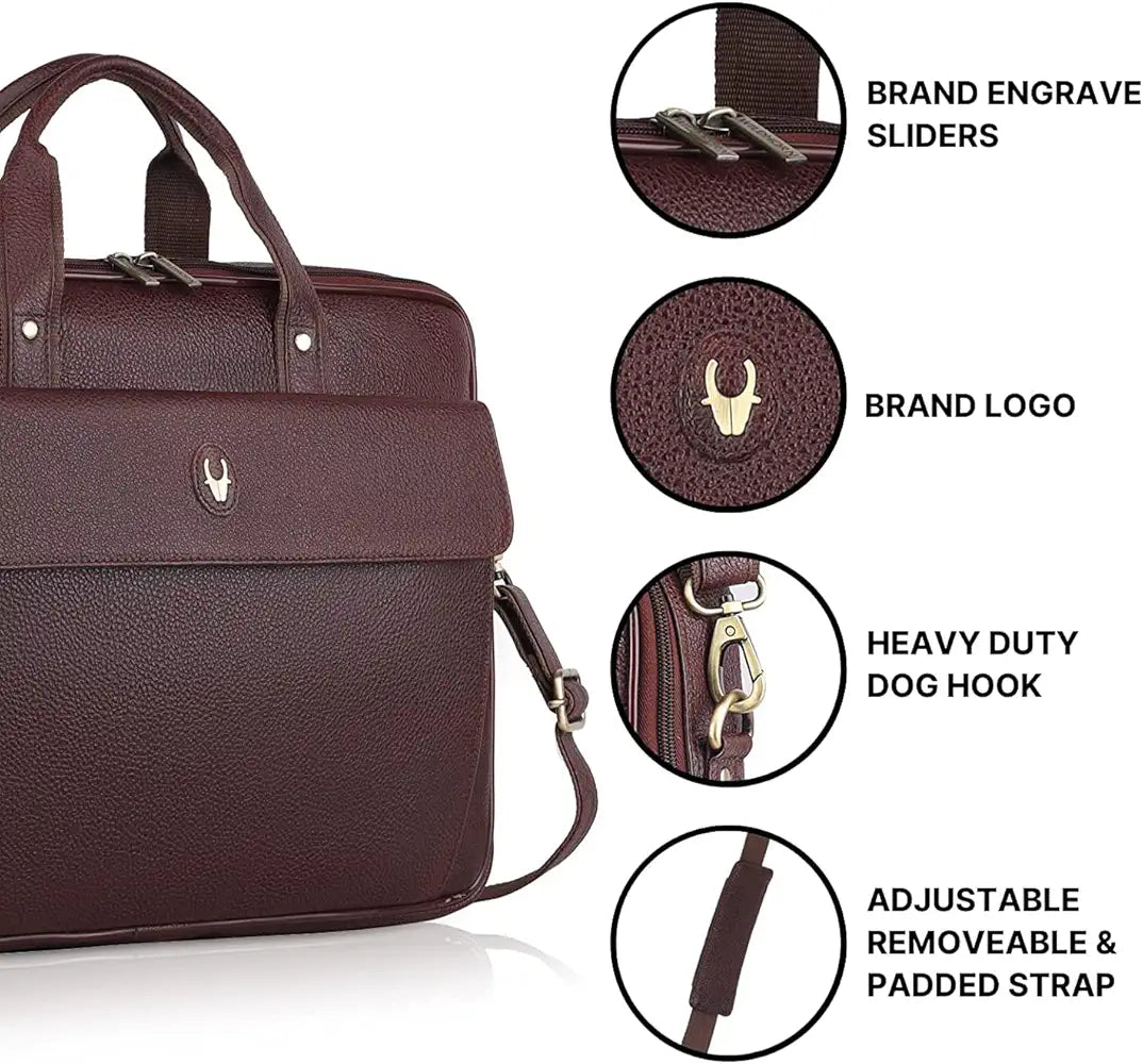 WildHorn Leather Laptop Messenger Bag for Men