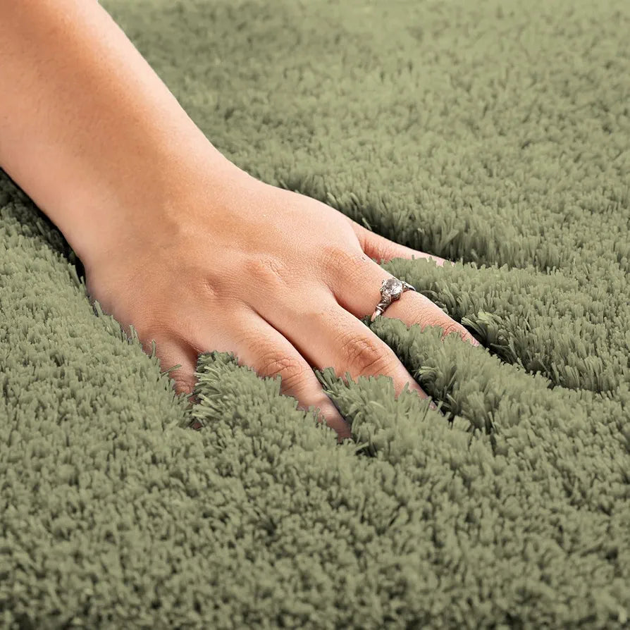 Luxe Home International Carpet Super Soft Anti Slip Vegas Rectangular Rugs Colour Green