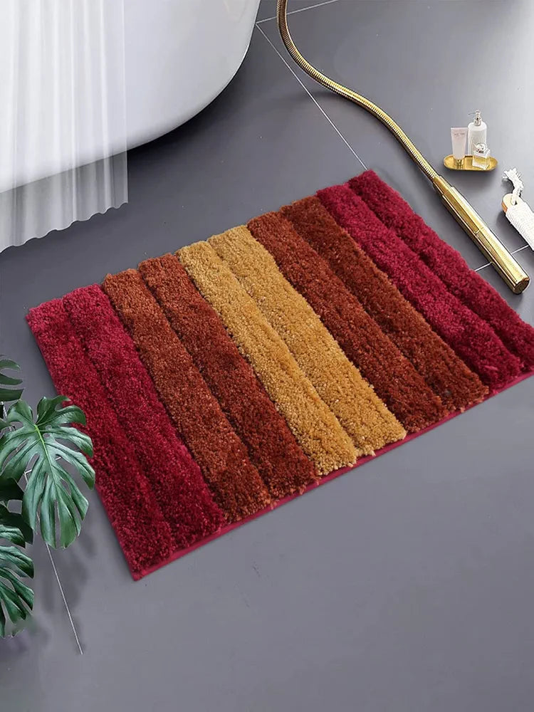 Luxe Home International Microfiber Luxe Home Bath Mat Soft Anti Slip Skid Luxury Mats 40X60 Cm Colour Cherry