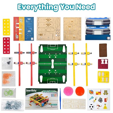 Smartivity Foosball Table Soccer Indoor Games Kids Birthday Gifts Stem Wooden Construction Game