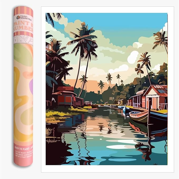 Paint Mantra Paint By Numbers Kit Premium Painting Kit In Gift Tube Packaging
