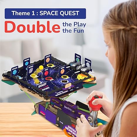Smartivity Joystick Arcade Maze Toy for Kids 2in1 Space & Jungle Theme Adventures