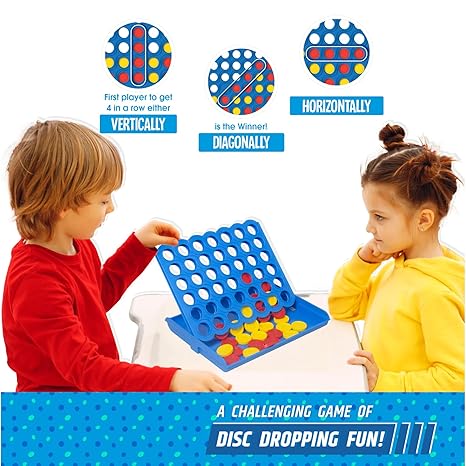 Funskool Games Strike 4 Classic disc Dropping Game 4 in a Row Connect Game Family Games Toys for Kids