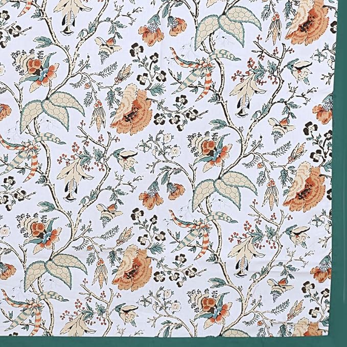 Texstylers Pure Cotton Jaipuri Print 60x90 Inches 6 Seater Dining Table Cloth Cover Rectangular 24
