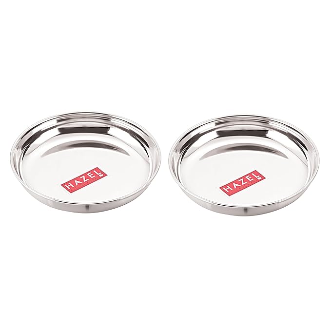 Hazel Premium Steel Serving Plate Set of 2 19 cm X 2 cm
