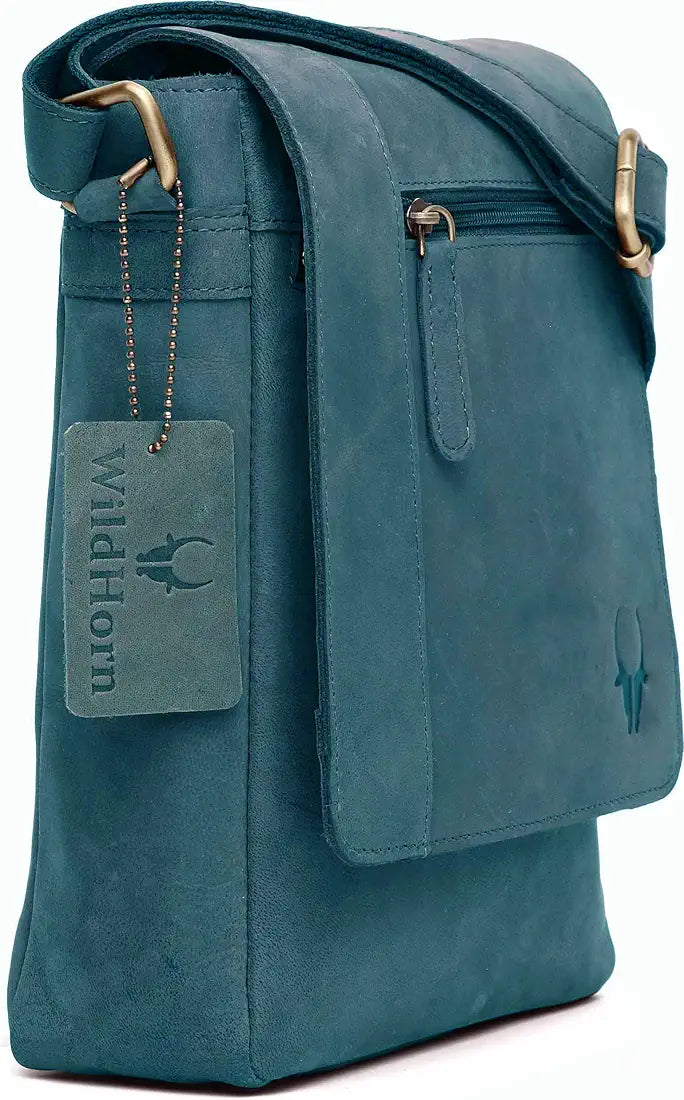 WILDHORN Leather Sling Messenger Bag for Men I Multipurpose Crossbody Bag I Travel Bag with Adjustable Strap I IDIMENSION: L- 8 inch H- 10.5 inch W- 2.75 inch