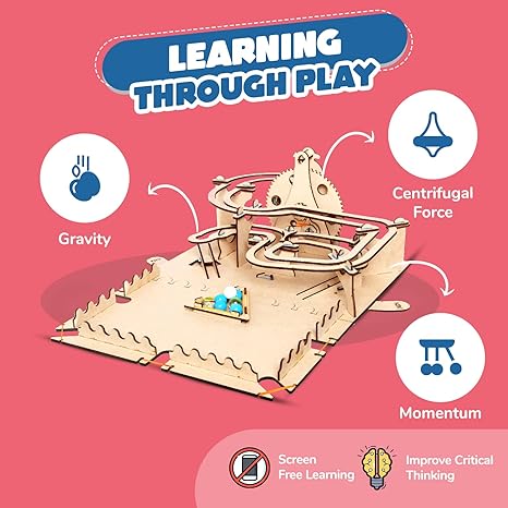 Smartivity Roller Coaster Marble Run Stem Diy Kit for Kids Best Birthday Educational Construction Activity Game