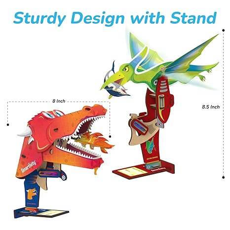 Smartivity 2in1 Animals Dragon & Flying Dinosaur Toys for Kids Diy Science Toy