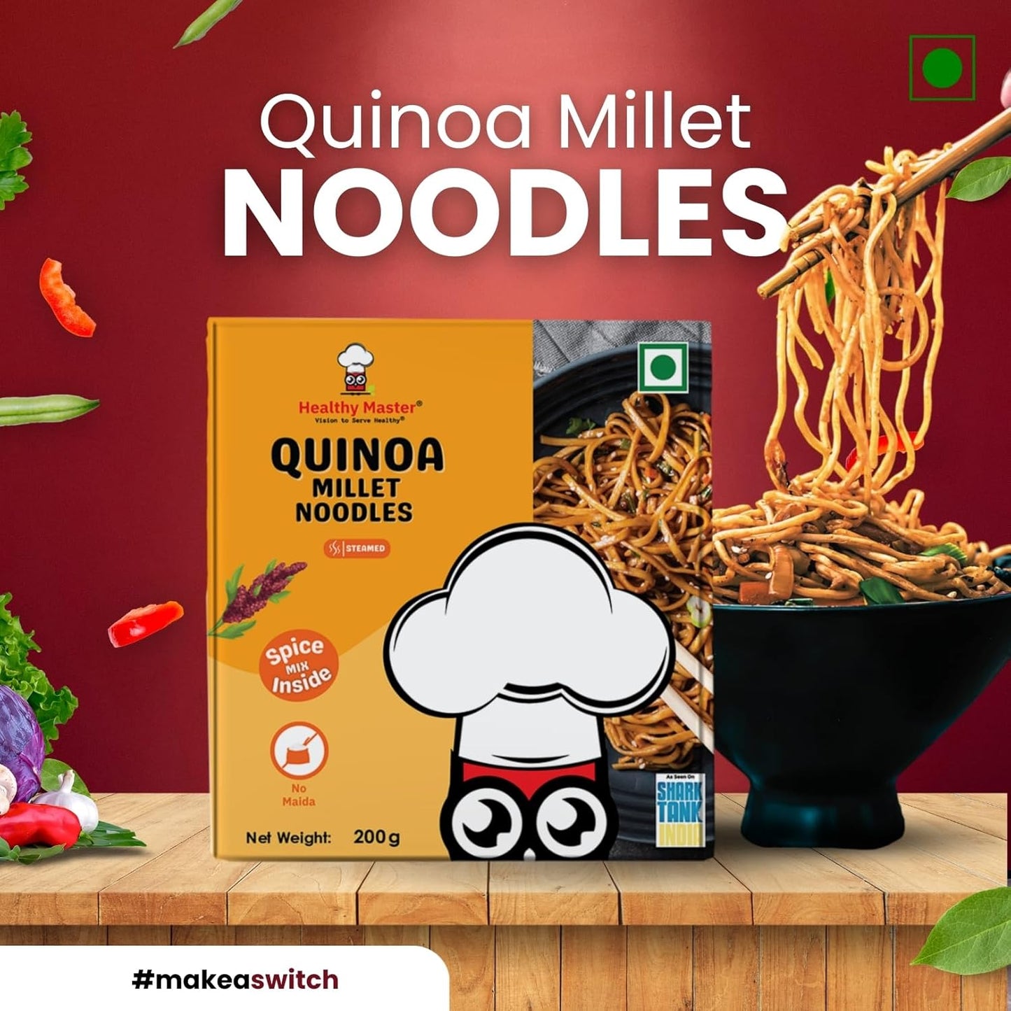 Healthy Master Quinoa Millet Noodles - 200 gms (Pack of 2)