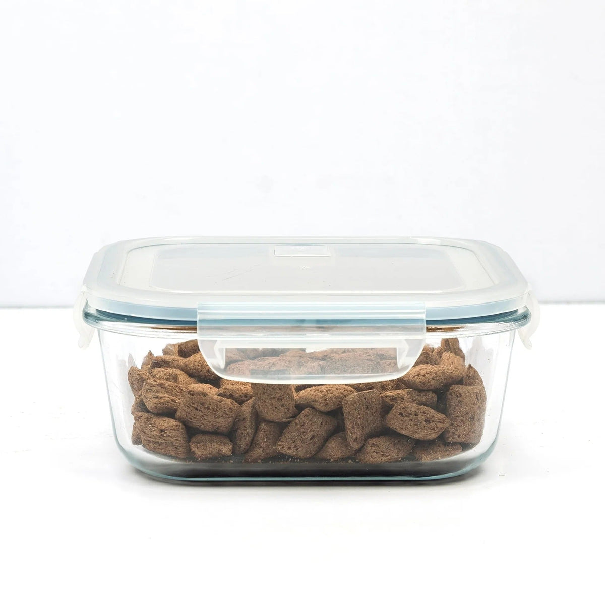 Anko 1.1L Glass Storage Container with Lockable Lid | Pack of 2 | Leak-Proof | Clear