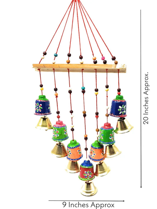 Handcrafted Recycled Material Rajasthani Wind Chime With Bells
