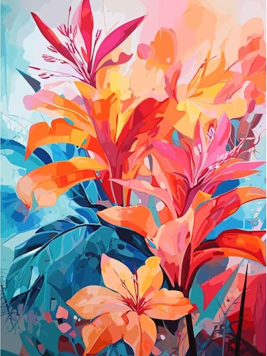 Craftmate Diy Framed Paint By Numbers Canvas Art And Craft Kit For Adults And Kids Acrylic Painting Hobby Kit 16 Inch X 12 Inch