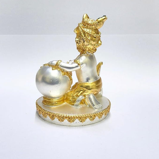 Gold Art India Makhan Krishna Krishna Idol for Home Decor Laddu Gopal murti for Gifting