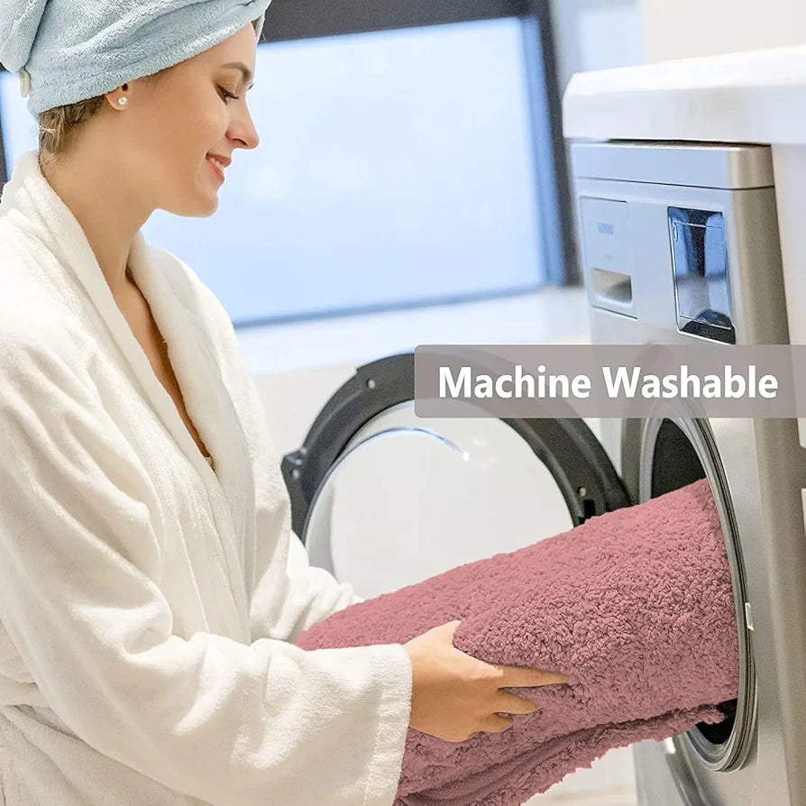 Luxe Home International Microfiber Bath Mat Super Soft Non Slip 60x90 cm Colour Fuscia