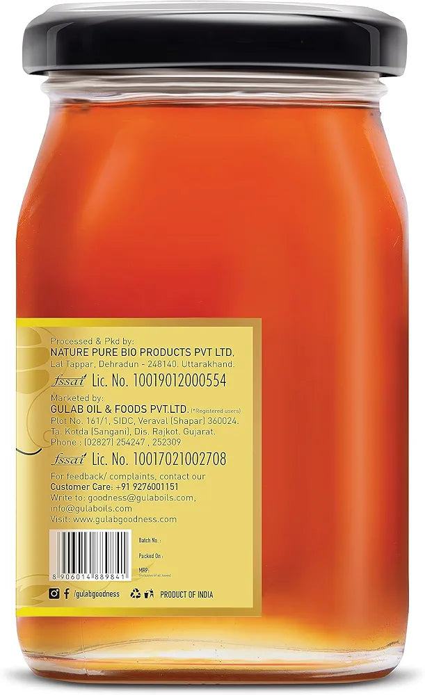 Gulab Wild Forest Raw Honey - 100% Pure & Natural - Unprocessed, Unfiltered, Unpasteurized, 250g