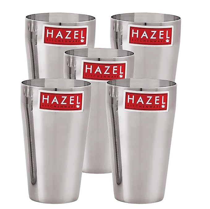 Hazel Stainless Steel Jumbo Lassi Glass Steel Drinking Glass