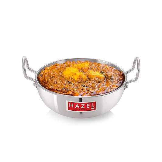 Hazel 4 mm Aluminium Kadai with Handle 750 ml