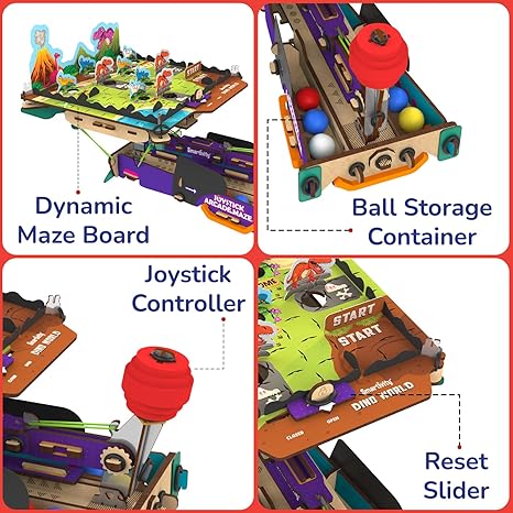 Smartivity Joystick Arcade Maze Toy for Kids 2in1 Space & Jungle Theme Adventures