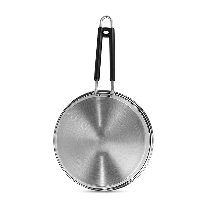 Kanshitas Rasoiware Heavy Geauge Stainless Steel Induction Bottom Fry Pan Tadka Pan 1.3 Liter
