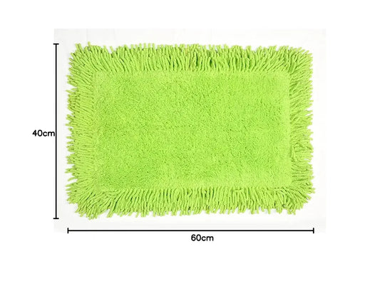 Saral Home Cotton Green Shaggy Mat