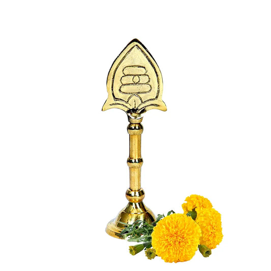 anciently Brass Lord Murugan Vel with Stand | Brass Vel on Stand | Metal Vel with Stand 6 Inches Height, Gold Colour