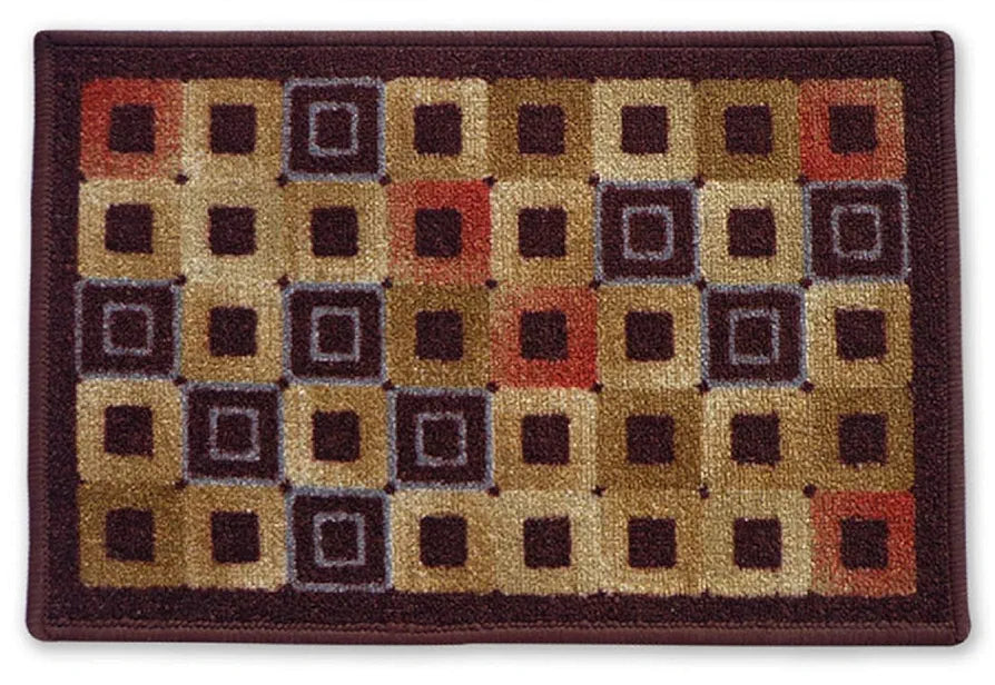 Status Contract Nylon Anti Slip Floor Door Mat in Home Kitchen Office Entrance Mats Rectangular Colour Brown