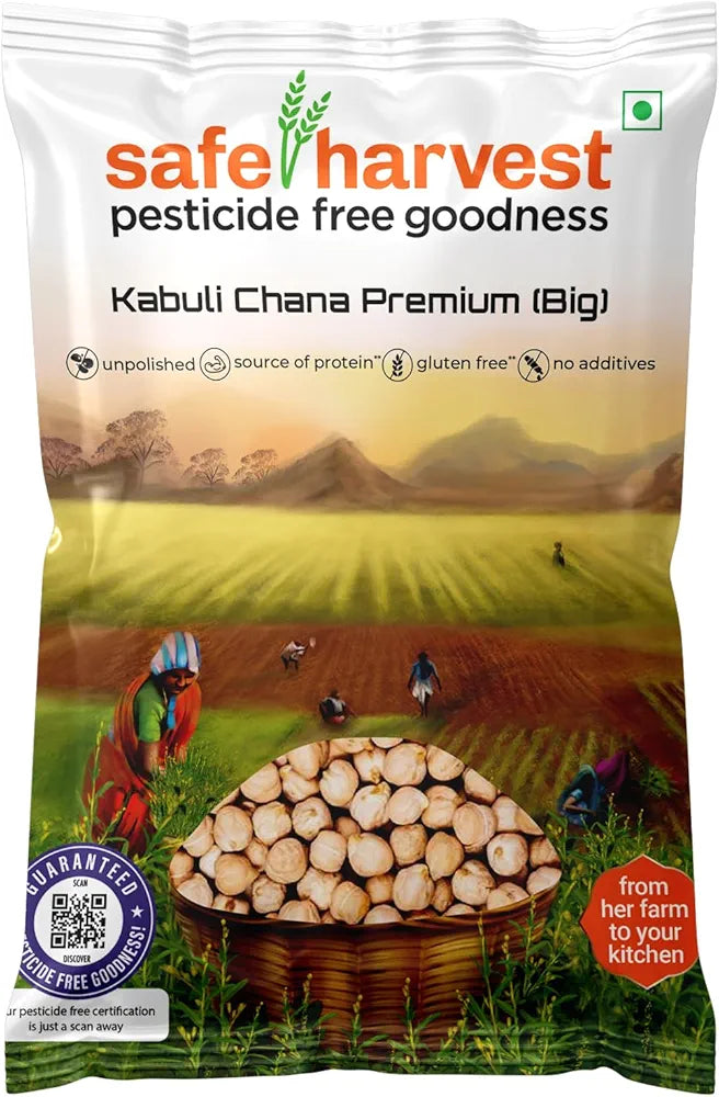 Safe Harvest Pesticide Free Kabuli Chana Premium 500g