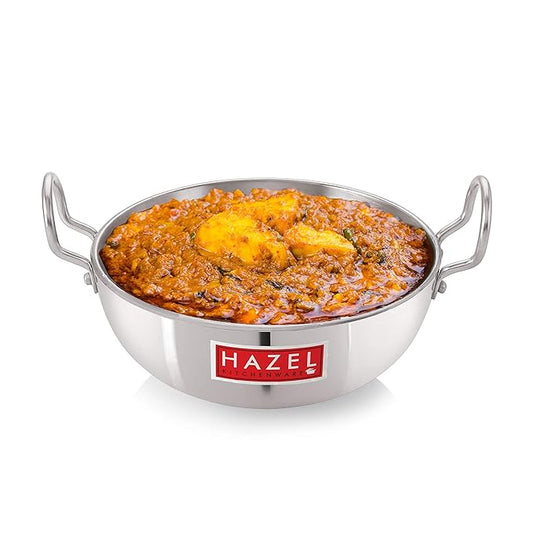 Hazel 4 mm Aluminium Kadai with Handle 1750 ml