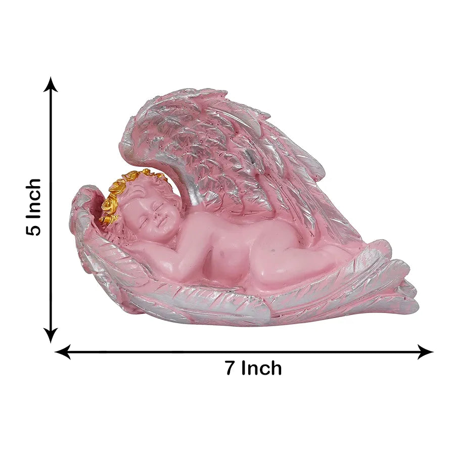 Zart Angel Girl Showpiece for Home Decor Showpiece Angel Pink SHS