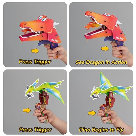 Smartivity 2in1 Animals Dragon & Flying Dinosaur Toys for Kids Diy Science Toy