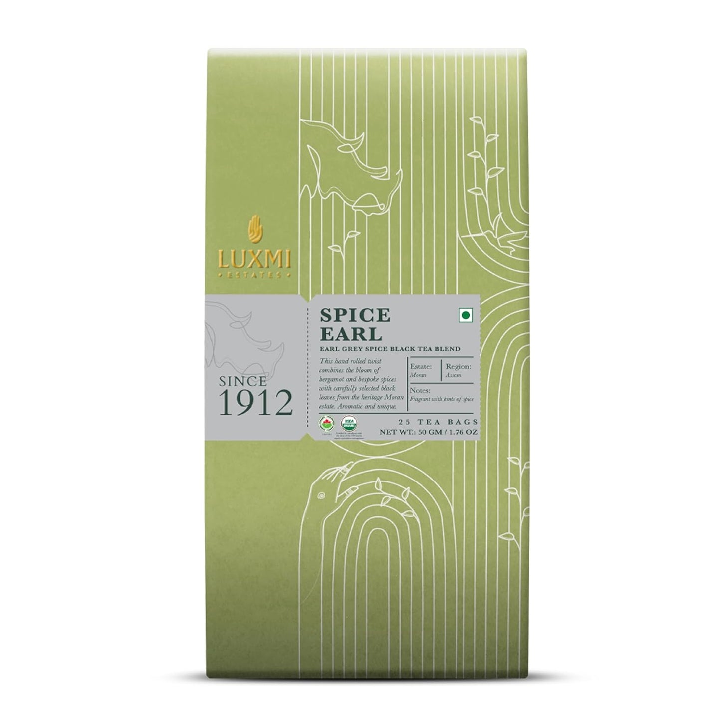 Luxmi Estates Spiced Earl Grey Tea 25 Tea Bags - 50 gms